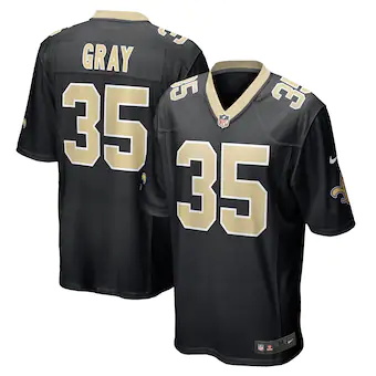 mens nike vincent gray black new orleans saints game player